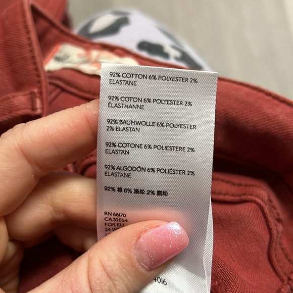 NWT Free People Red Skinny Jeans- 25 or 0 - Picture 7 of 7